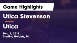 Utica Stevenson  vs Utica  Game Highlights - Dec. 5, 2018