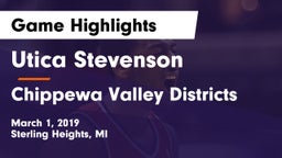 Utica Stevenson  vs Chippewa Valley Districts Game Highlights - March 1, 2019