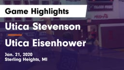 Utica Stevenson  vs Utica Eisenhower  Game Highlights - Jan. 21, 2020