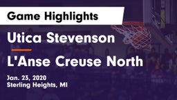 Utica Stevenson  vs L'Anse Creuse North  Game Highlights - Jan. 23, 2020