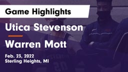 Utica Stevenson  vs Warren Mott  Game Highlights - Feb. 23, 2022