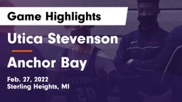 Utica Stevenson  vs Anchor Bay  Game Highlights - Feb. 27, 2022