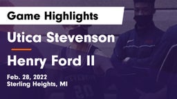 Utica Stevenson  vs Henry Ford II  Game Highlights - Feb. 28, 2022