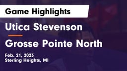 Utica Stevenson  vs Grosse Pointe North  Game Highlights - Feb. 21, 2023