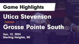 Utica Stevenson  vs Grosse Pointe South  Game Highlights - Jan. 12, 2024