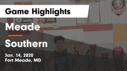 Meade  vs Southern  Game Highlights - Jan. 14, 2020