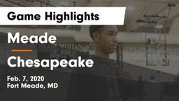 Meade  vs Chesapeake  Game Highlights - Feb. 7, 2020