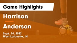 Harrison  vs Anderson Game Highlights - Sept. 24, 2022