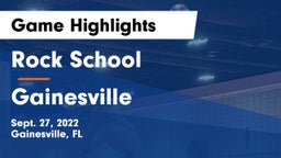 Rock School vs Gainesville  Game Highlights - Sept. 27, 2022