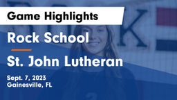 Rock School vs St. John Lutheran  Game Highlights - Sept. 7, 2023