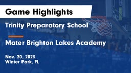 Trinity Preparatory School vs Mater Brighton Lakes Academy Game Highlights - Nov. 20, 2023