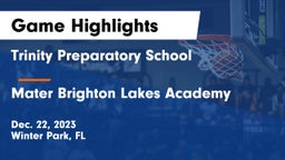 Trinity Preparatory School vs Mater Brighton Lakes Academy Game Highlights - Dec. 22, 2023