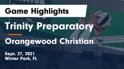 Trinity Preparatory  vs Orangewood Christian  Game Highlights - Sept. 27, 2021