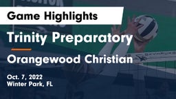 Trinity Preparatory  vs Orangewood Christian  Game Highlights - Oct. 7, 2022