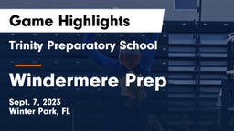 Trinity Preparatory School vs Windermere Prep  Game Highlights - Sept. 7, 2023