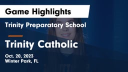 Trinity Preparatory School vs Trinity Catholic  Game Highlights - Oct. 20, 2023