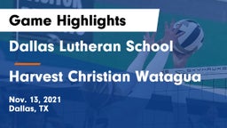 Dallas Lutheran School vs Harvest Christian Watagua Game Highlights - Nov. 13, 2021