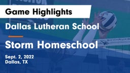 Dallas Lutheran School vs Storm Homeschool Game Highlights - Sept. 2, 2022