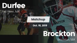 Matchup: Durfee  vs. Brockton  2019