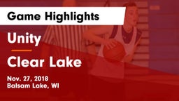 Unity  vs Clear Lake  Game Highlights - Nov. 27, 2018