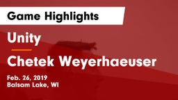 Unity  vs Chetek Weyerhaeuser  Game Highlights - Feb. 26, 2019