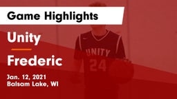 Unity  vs Frederic  Game Highlights - Jan. 12, 2021