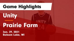 Unity  vs Prairie Farm Game Highlights - Jan. 29, 2021