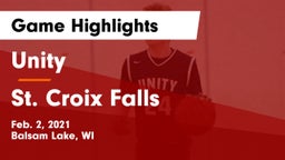 Unity  vs St. Croix Falls  Game Highlights - Feb. 2, 2021
