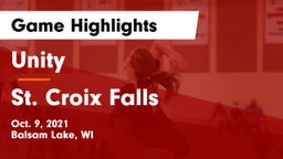 Unity  vs St. Croix Falls  Game Highlights - Oct. 9, 2021