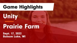 Unity  vs Prairie Farm  Game Highlights - Sept. 17, 2022