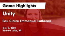 Unity  vs Eau Claire Emmanuel Lutheran Game Highlights - Oct. 8, 2022