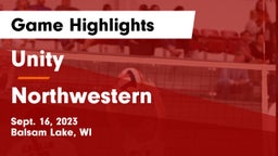 Unity  vs Northwestern  Game Highlights - Sept. 16, 2023