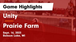 Unity  vs Prairie Farm  Game Highlights - Sept. 16, 2023