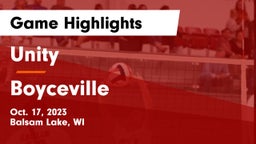 Unity  vs Boyceville  Game Highlights - Oct. 17, 2023