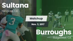 Matchup: Sultana  vs. Burroughs  2017