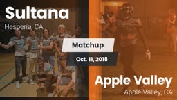 Matchup: Sultana  vs. Apple Valley  2018