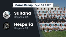 Recap: Sultana  vs. Hesperia  2022