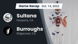 Recap: Sultana  vs. Burroughs  2022