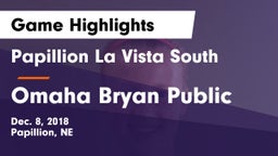 Papillion La Vista South  vs Omaha Bryan Public  Game Highlights - Dec. 8, 2018