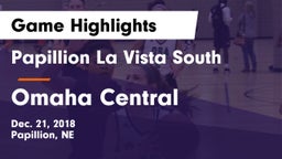Papillion La Vista South  vs Omaha Central  Game Highlights - Dec. 21, 2018