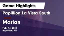 Papillion La Vista South  vs Marian  Game Highlights - Feb. 14, 2019