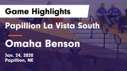 Papillion La Vista South  vs Omaha Benson  Game Highlights - Jan. 24, 2020