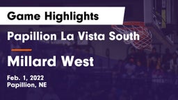 Papillion La Vista South  vs Millard West  Game Highlights - Feb. 1, 2022
