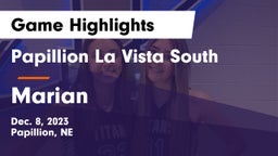 Papillion La Vista South  vs Marian  Game Highlights - Dec. 8, 2023