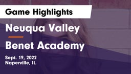 Neuqua Valley  vs Benet Academy  Game Highlights - Sept. 19, 2022