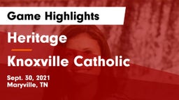 Heritage  vs Knoxville Catholic  Game Highlights - Sept. 30, 2021