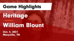 Heritage  vs William Blount  Game Highlights - Oct. 4, 2021