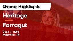 Heritage  vs Farragut  Game Highlights - Sept. 7, 2023