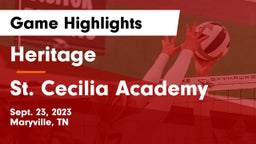 Heritage  vs St. Cecilia Academy  Game Highlights - Sept. 23, 2023