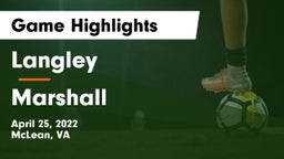 Langley  vs Marshall  Game Highlights - April 25, 2022
